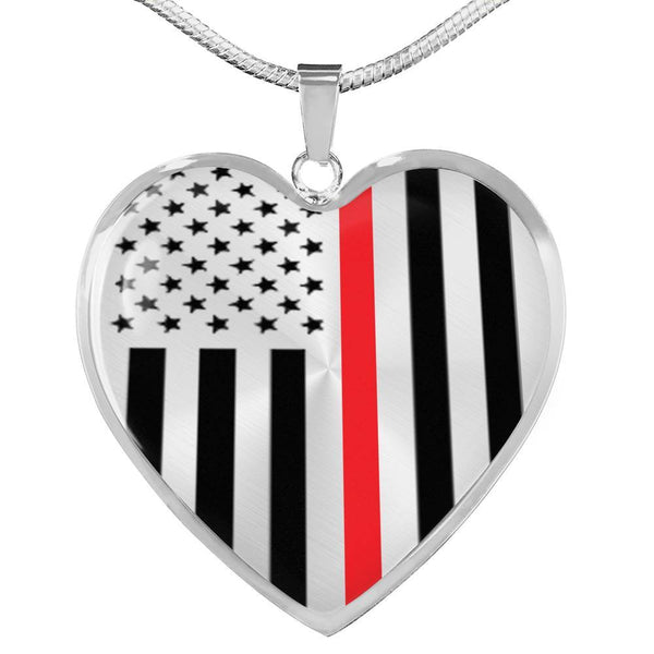 Thin red on sale line necklace