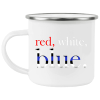 Red, White, Blue. Thin Blue Line Law Enforcement Camping Mug Drinkware White One Size 