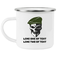 Veteran Personalized Enamel Camping Mug Drinkware White One Size 