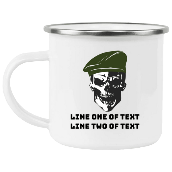 Veteran Personalized Enamel Camping Mug Drinkware White One Size 