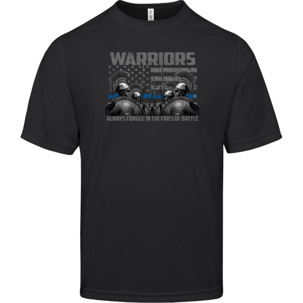 Warriors: Always Forged in the Fires of Battle. Lightweight Athletic T-Shirt T-Shirts Black S 