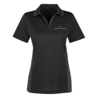 Women's 911 Dispatcher Colorblock Performance Polo Polo Shirts Black/Dark Charcoal X-Small 