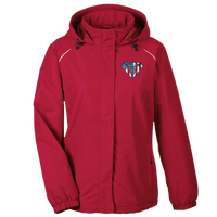 Women's Nurse RN LPN Fleece-lined Windbreaker Jacket Jackets Classic Red X-Small 