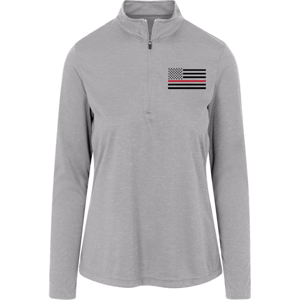 Women's Thin Red Line Black Ops 1/4 Zip Performance Pullover Pullover Athletic Heather X-Small 