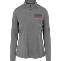 Women's Thin Red Line Black Ops 1/4 Zip Performance Pullover Pullover Dark Grey Heather X-Small 