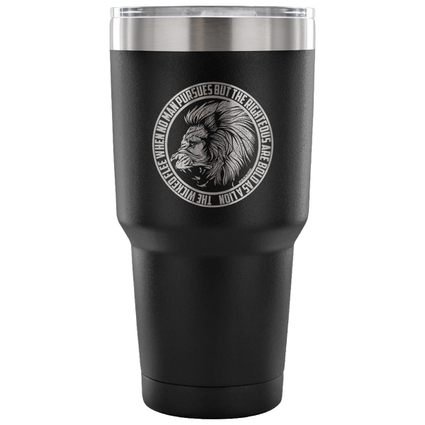 Bold as a Lion Tumbler Tumblers teelaunch 30 Ounce Vacuum Tumbler - Black 