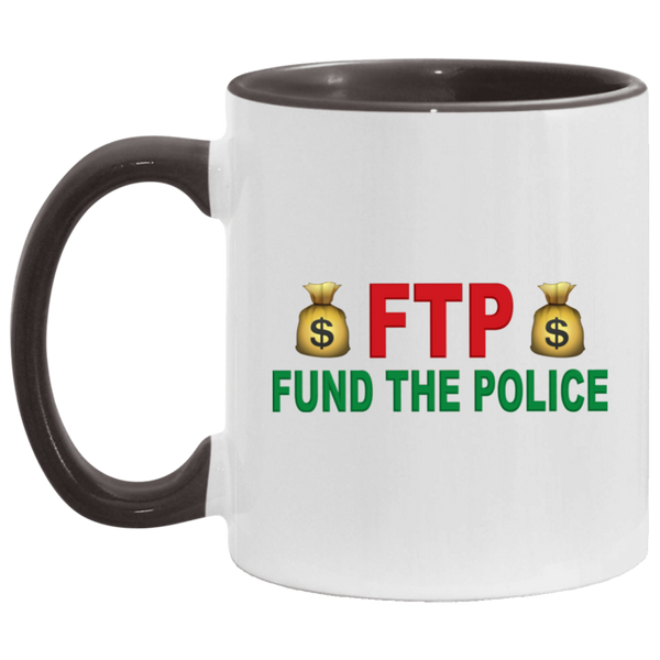 Fund The Police Accent Mug Drinkware White/Black One Size 