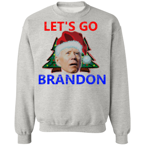 LET'S GO BRANDON! Ugly Christmas Sweater Sweatshirts Ash S 