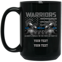Personalized Warrior Forged in The Fire Mug Drinkware Black One Size 